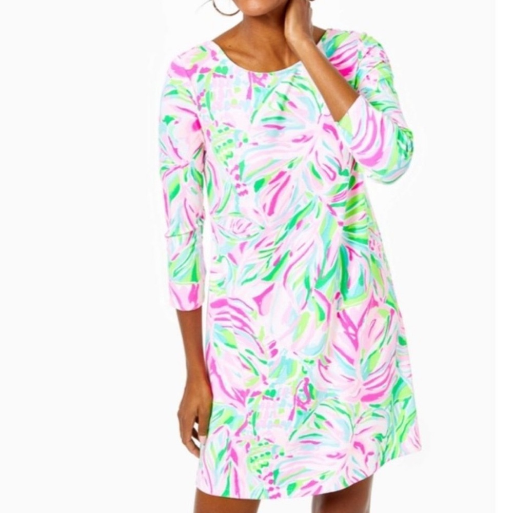 Lilly Pulitzer Pink and Green Midi Dress